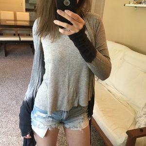 F21 grey turtleneck tank